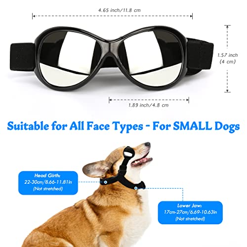 Outamateur Dog Goggles Dog Sunglasses Pet Glasses Pet Eyewear with Adjustable Strap for Travel Skiing Anti-Fog Dog Snow… - Image 4