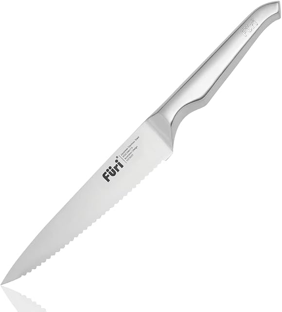 Furi Pro, Kitchen Knife, Japanese Stainless Steel, Wavy Blade, Universal Knife for Fruits and Vegetables, Professional & Amateur Chefs, Sharp Kitchen Knife, Dimensions: Blade 15cm