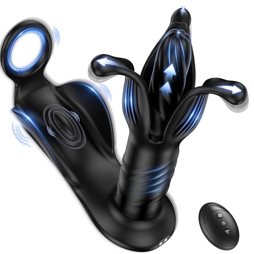 6.5 inches Special Silicone Massagers Kit with Water Resistant Play in Anywhere You Like (Black) for Man, Rechargeable Cordless Body Prostrate Massager with 9 Modes for Men Relax Massaging (Black)