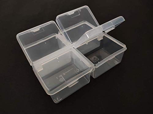 Image of Teraiya's 4 in 1 (with 4 Lid) Small Plastic Boxes for Storage of Multipurpose Things (Small - 11.5 cm l* 9.5cm b * h 3.5 cm) 1 piece