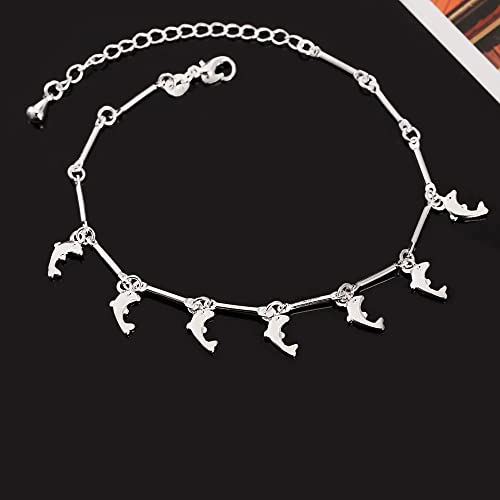 Bracelet en argent sterling 925 avec chaîne dauphin à porter au quotidien ou pour un mariage