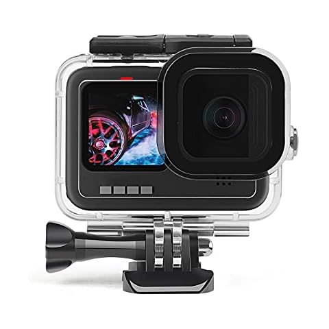D&F Waterproof Case for GoPro HERO 11 Black/HERO 10 Black/HERO 9 Black, 60m/196ft Underwater Housing Shell Box with Anti-Fog Pads Diving Swimming Accessory for Go Pro Hero 9/10 Black Cover