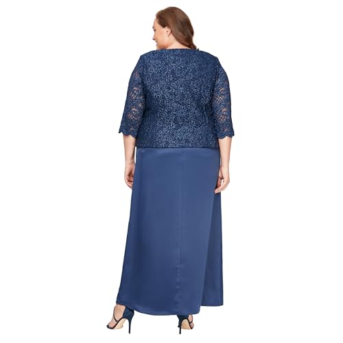Image of Alex Evenings Womens Two Piece Mother of The Bride Dress with Lace Jacket