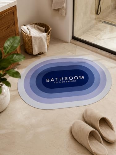 Image of AAZEEM Pack of 3 Quick Dry Water Absorbing Rectangular Silicon Floor Mat | Anti-Skid & Non-Slip Cushion Doormat for Home, Kitchen | 38 X 58 Cm |