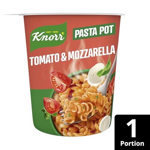 Knorr Pasta Snack Pot Tomato & Mozzarella leckere kleine Mahlzeit fertig in nur 5 Minuten 63 g