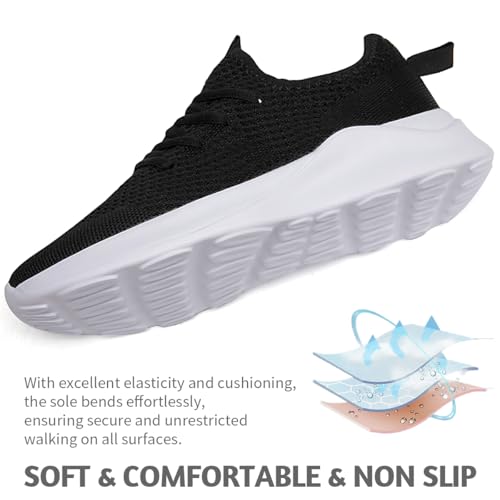 Image of Men's Running Walking Shoes Sneakers Tennis Fitness Athletic Shoes Non Slip On Sports Casual Workout Shoe Lightweight Comfortable Gym Fashion Breathable Mesh Trainer