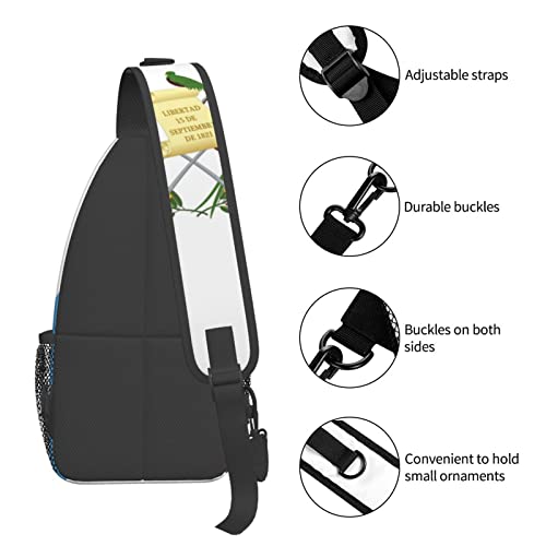 Mochila bandolera unisex con bandera de EE.UU. y Guatemala miniatura 6