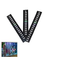 LAIYOHO 3er Set Aquarium Thermometer Aufkleber – Selbstklebende Wassertemperaturanzeige (13cm), wasserdicht & präzise für Fischglas, Heimaquarien & Wasserbecken, wiederverwendbar