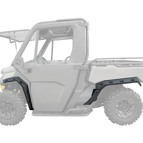 Image of Front & Rear Sport Fender Flares Extended Kit for Can-Am Defender HD5 HD7 HD8 HD9 HD10 MAX 2016-2025 Accessories, Replace #715003898, 6 PCS
