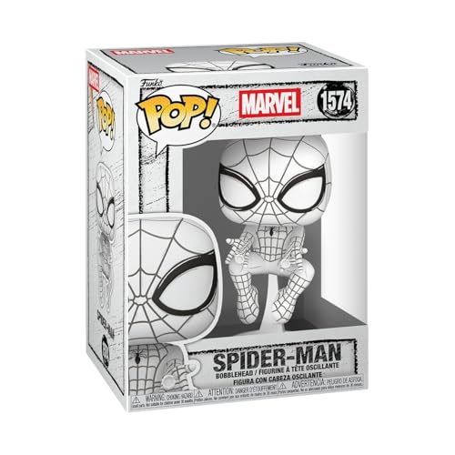 Funko Pop! Marvel: Marvel Sketched - Spider-Man- Figura in Vinile da Collezione - Idea Regalo - Merchandising Ufficiale - Giocattoli per Bambini e Adulti - Superheroes Fans