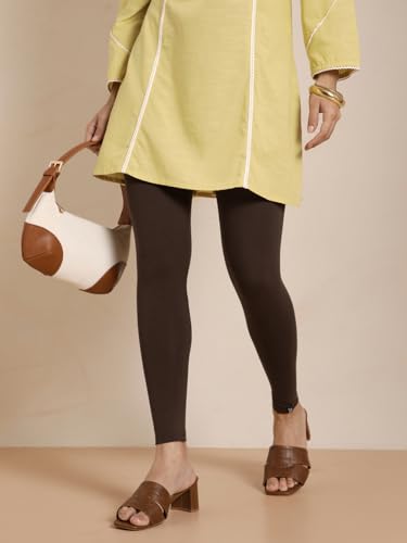 Image of TWIN BIRDS Women Viscose Ankle Leggings | Stretchable Kurti Wear Bottom