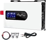 Power Inverter Pure Sine Wave 7000W/8000W/9000W/10000W/12000W/15000W/20000W Peak DC12VAC 110V/230V 240V Car Converter with Voltage Display & AC outlets(110V,8000W)