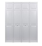LTL Home Products SEAPP60 Seabrooke PVC Raised Panel Interior Bifold Door, 80 in. x 60 in., White