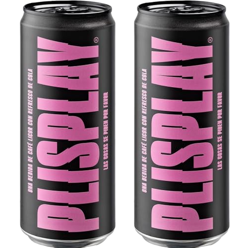 Plisplay Café Licor Ready To Drink Pack 2 Unidades 0,33L 6% Vol – Licor De Café Con Refresco De Cola – Bebida Alcohólica Cafe Frío Lista Para Tomar Con Cafeína Natural – Licores Sinc