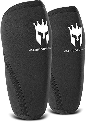 Warrior Kingdom Knee Sleeves for Squats | 7mm Compression Knee Sleeves for Powerlifting | Weightlifting | Crossfit | Premium Neoprene | Men and Women | 2 Pack