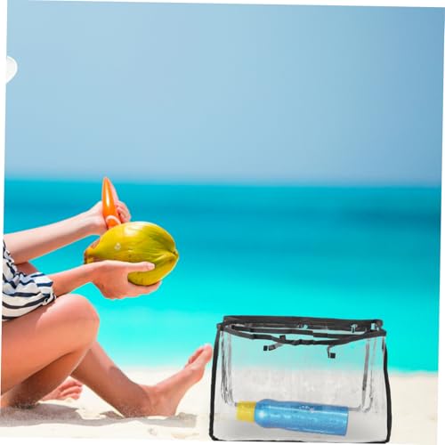 Transparent Beach Bag Reusable Tote for Organizing Essentials Lightweight Carrying Bag for Beach Trips Travel and Outdoor Use2