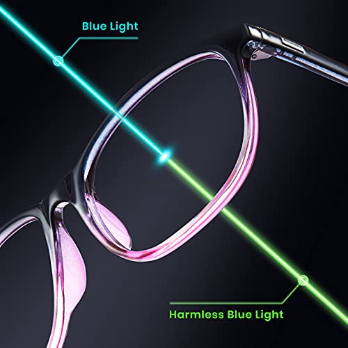 Image of Cyxus Blue Light Blocking Glasses Women Men Computer Gaming Square Glasses UV400 Protection Anti Eyestrain T47