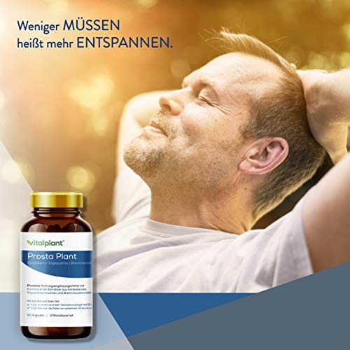 Vitalplant® Prosta Plant Kapseln im Braunglas | einzigartige Zusammensetzung aus Kürbiskernextrakt, Sägepalmenextrakt, Brennnesselwurzel – Bild 8