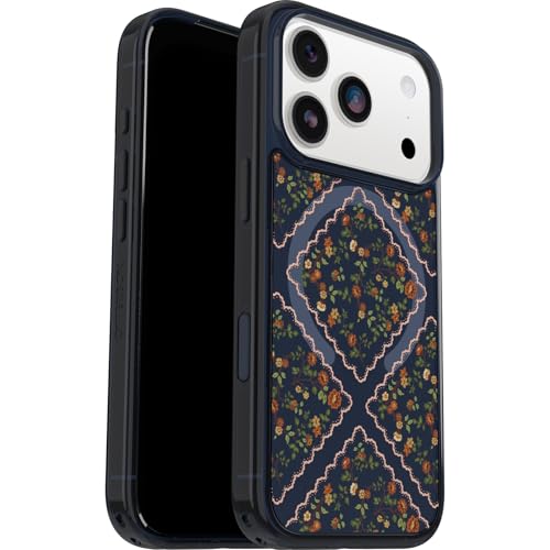 Image of OtterBox iPhone 17 Pro Symmetry Series Clear Case - Floral Romance - Blue