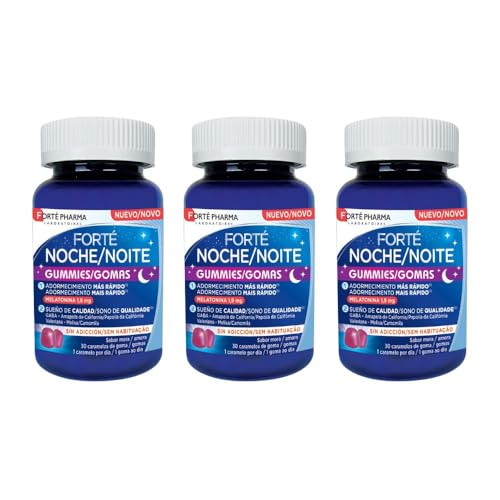 Pack Triple Sueño. Forté Noche Gummies, 30 gummies. Forté Pharma