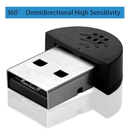 Mini microfone USB 2.0 para Raspberry Pi 5 4 modelo B, módulo 3B +, laptop/desktop PC Plug and Play