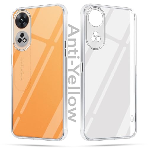 Image of Jkobi Lifetime Anti-Yellow Clear Back Cover Case for Oppo Reno 8T (Sleek Hard Crystal | Shockproof and Camera Protection)