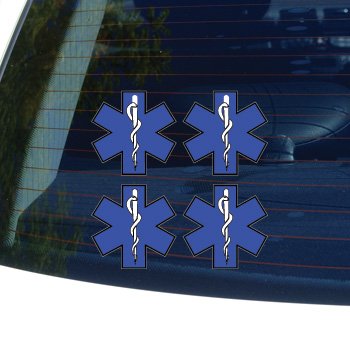 GRAPHICS & MORE Star of Life 4 Sheet - EMT - Window Bumper Laptop Sticker