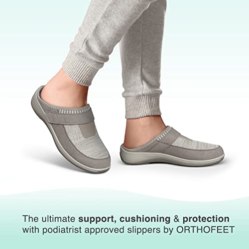 Orthofeet Women's Stretch Knit Slippers for Orthopedic Comfort