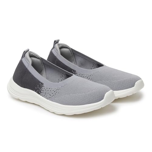 Image of YOHO Knitted Slip-Ons for Women | Lightweight, Stylish & Casual Without Lace Sneakers for Woman | Extra Soft Insole & Shock Absorbing, Walking Loafer Shoes for Ladies SOS-113