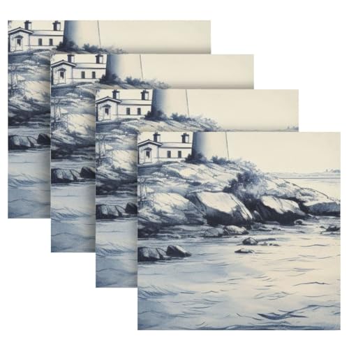 Servilletas de Tela Lighthouse 6 pzas 20x20 in miniatura 7
