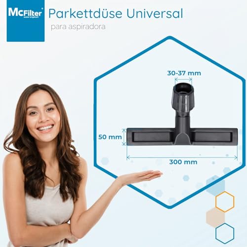 Miniatura 4 de Boquilla Universal Para Parqué, De 30 A 37 Mm, 30 Cm De Ancho, Adecuada Para Miele, Bosch, Siemens, Kärcher, Aeg, Electrolux, Bomann, Etc.