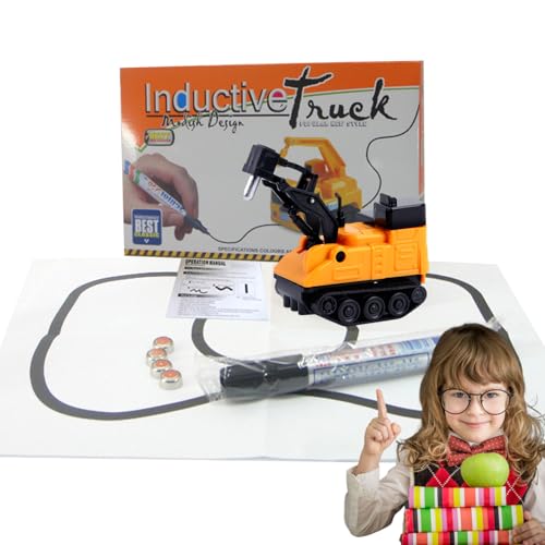 Liakyunf Coche Juguete Seguidor de Líneas, Automático con Sensor Óptico, Dibuja Tu Propio Circuito con Bolígrafo, Juguete Educativo Stem para Niños, Regalo Creativo