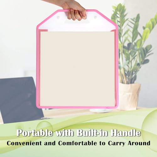 Image of BTSKY 4 Pack 12x12 Scrapbook Paper Storage Organizer, Portable Scrapbook Organizer with Buckle, Expanding Paper Folio Plastic File Organizer for Holding Scrapbook, Vinyl Craft Paper, Cardstock(Pink)