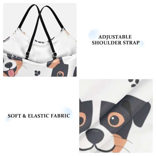 ZZKKO Happy Dog Bones Girls Swimsuit One Piece Bathing Suit for Baby Girls' Swimwear 3-10T3