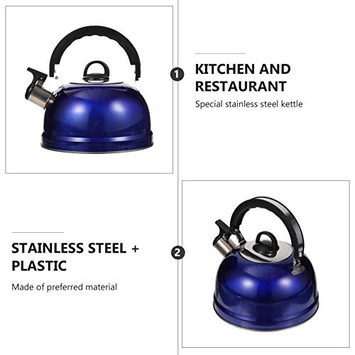 DOITOOL 1. 2L Rvs Whistling Theeketel Kook Water Ketel Klinkende Thee Ketel Fornuis Top Theepot Voor Keuken Thuis Blauw - Image 7