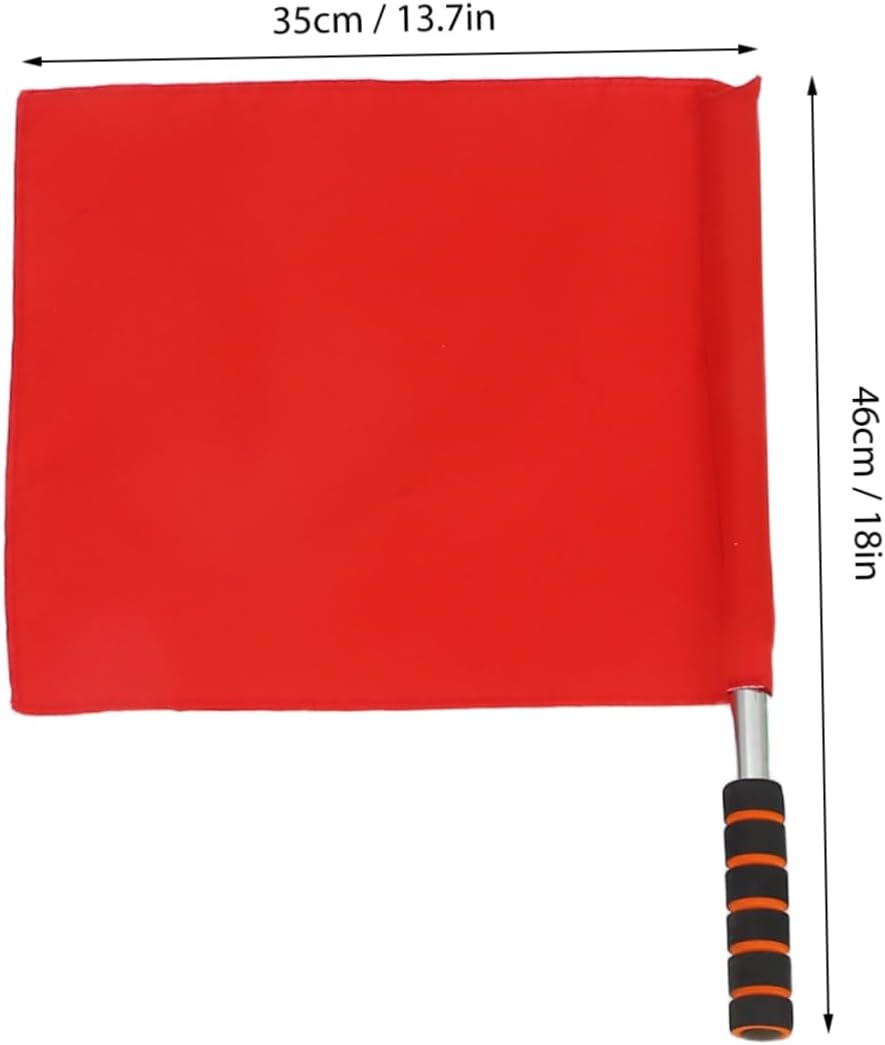 BESTYASH 3pcs Handheld Referee Flags Lightweight Waving Flags for Racing Traffic Safety with Comfortable Sponge Handle Cover for Sports Events and Traffic Control
