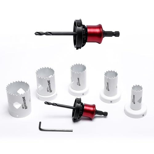 Disston QuickCore Lot de 7 scies cloches avec foret pilote et clés