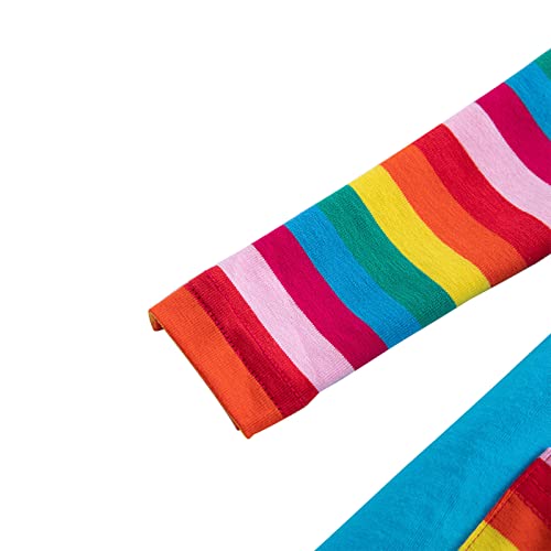 Cotton Toddler Girls Dress Flower Rainbow Outfits Short Sleeve Unicorn Dresses 2-7 Years4