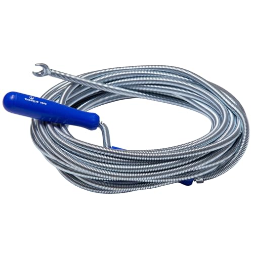 Desatascador de Tuberías 10 metros THORQUE, Punta a Forma di Garra de 13 mm, Alambre Desatascador Tuberias Profesional, Cable Desatascador Tuberías, Muelle Desatascador