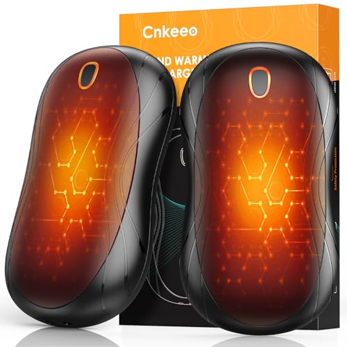 Chauffe Mains Rechargeable, Cnkeeo Chaufferette Main Reutilisable USB, Split Deux en Un Electrique...