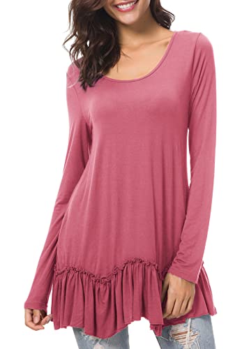 Urban CoCo Women's Casual T-shirt Solid Long Sleeve Tunic Tops2