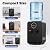 BAIODNB 110V Top Loading Countertop Water Dispenser, Mini Water Cooler Dispenser with Hot Cold and Room Temperature Water, Premium Countertop Water Cooler for 1 to 5 Gallons Bottle (Black)