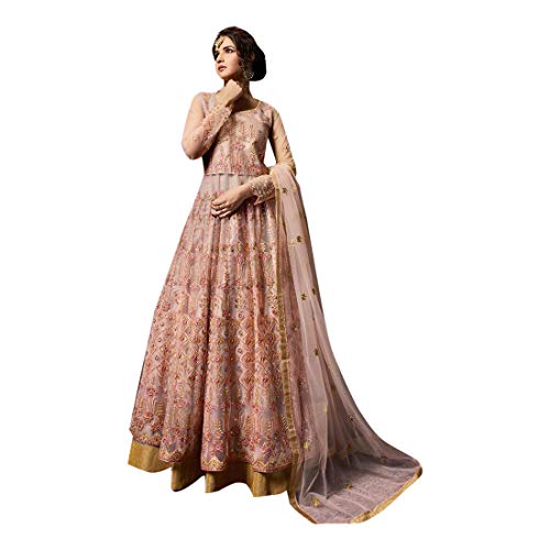Pink Indian Ethnic Anarkali Salwar Kameez Le Donne Musulmane Lunghe Vestono Bollywood Abaya Designer Wedding 7533