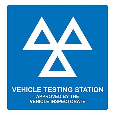 MOT Vehicle Testing Station Garage Sign, Rigid PVC Board, 625mm x 600mm Cover