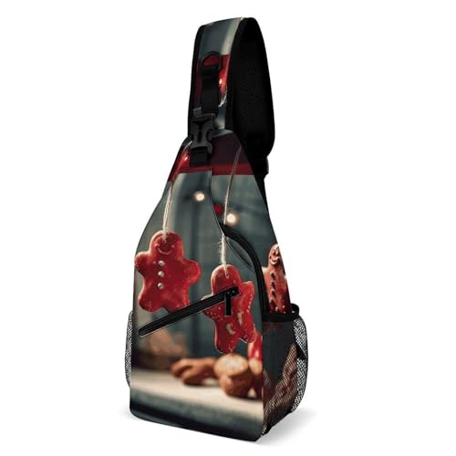 Bolso cruzado rojo multiuso para viaje y deportes miniatura 1