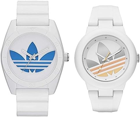 Amazon アディダス Adidas ペアbox付 メンズ レディース ユニセックス ペアウォッチ ホワイト ブルー シリコン Adh2921adh9084 腕時計 並行輸入品 メンズ腕時計 腕時計 通販