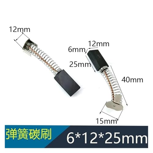 Escobillas de carbón A121 6x12x25mm para eliminar vibraciones en servomotor 2