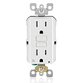 Leviton Smart GFCI, 15 Amp, Self Test, Tamper-Resistant with LED Indicator Light, Send Notifications Directly to Your Smartphone, D2GF1-KW, White
