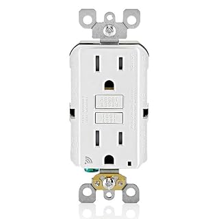 Leviton Smart GFCI, 15 Amp, Self Test, Tamper-Resistant with LED Indicator Light, Send Notifications Directly to Your Smartphone, D2GF1-KW, White