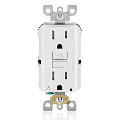Leviton Smart GFCI, 15 Amp, Self Test, Tamper-Resistant with LED Indicator Light, Send Notifications Directly to Your Smartphone, D2GF1-KW, White